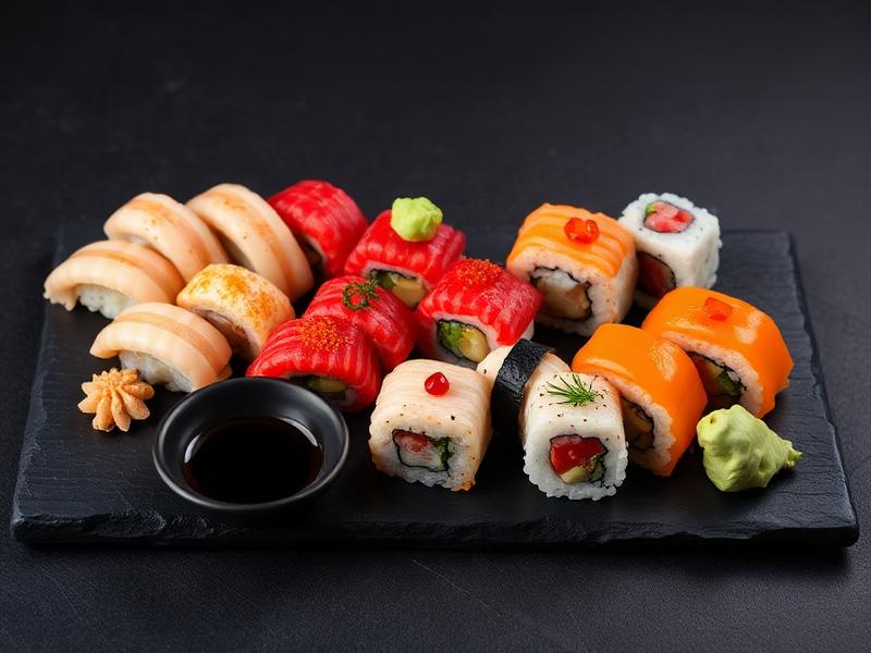 Plato tradicional de sushi